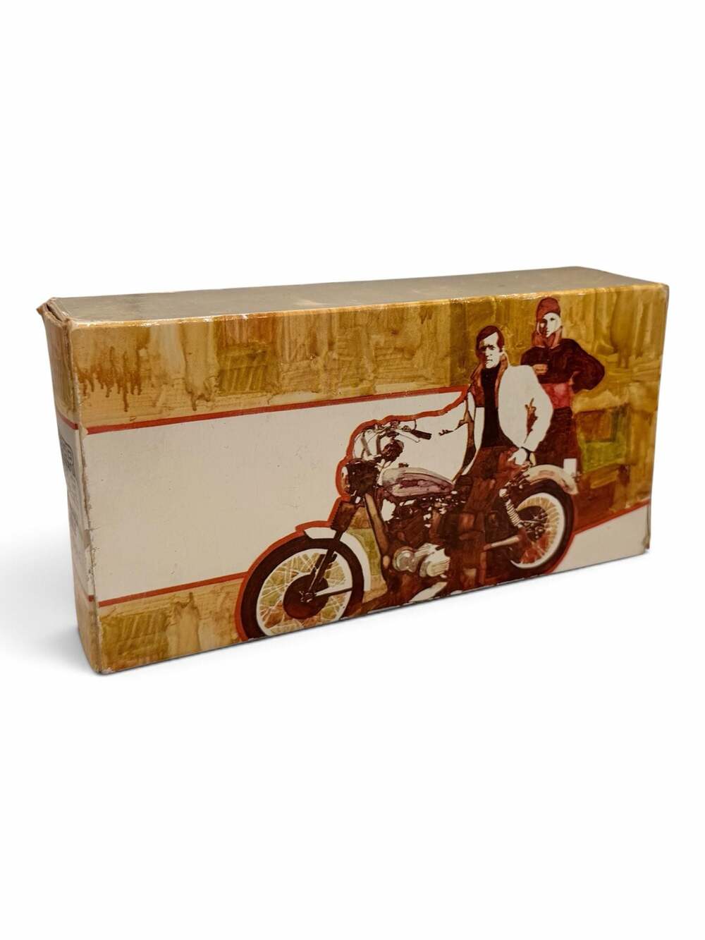Vintage Avon Island Lime After Shave Glass Motorcycle Decanter in Box